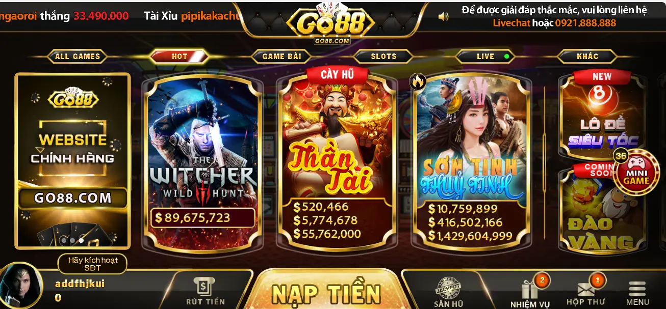 Game bài Go88 - Thiên đường cá cược đẳng cấp 2024