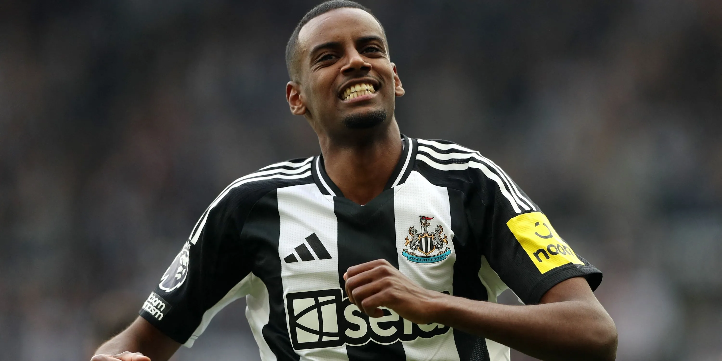 Alexander Isak ăn mừng sau pha lập công cho Newcastle, tiền đạo được Liverpool săn đón