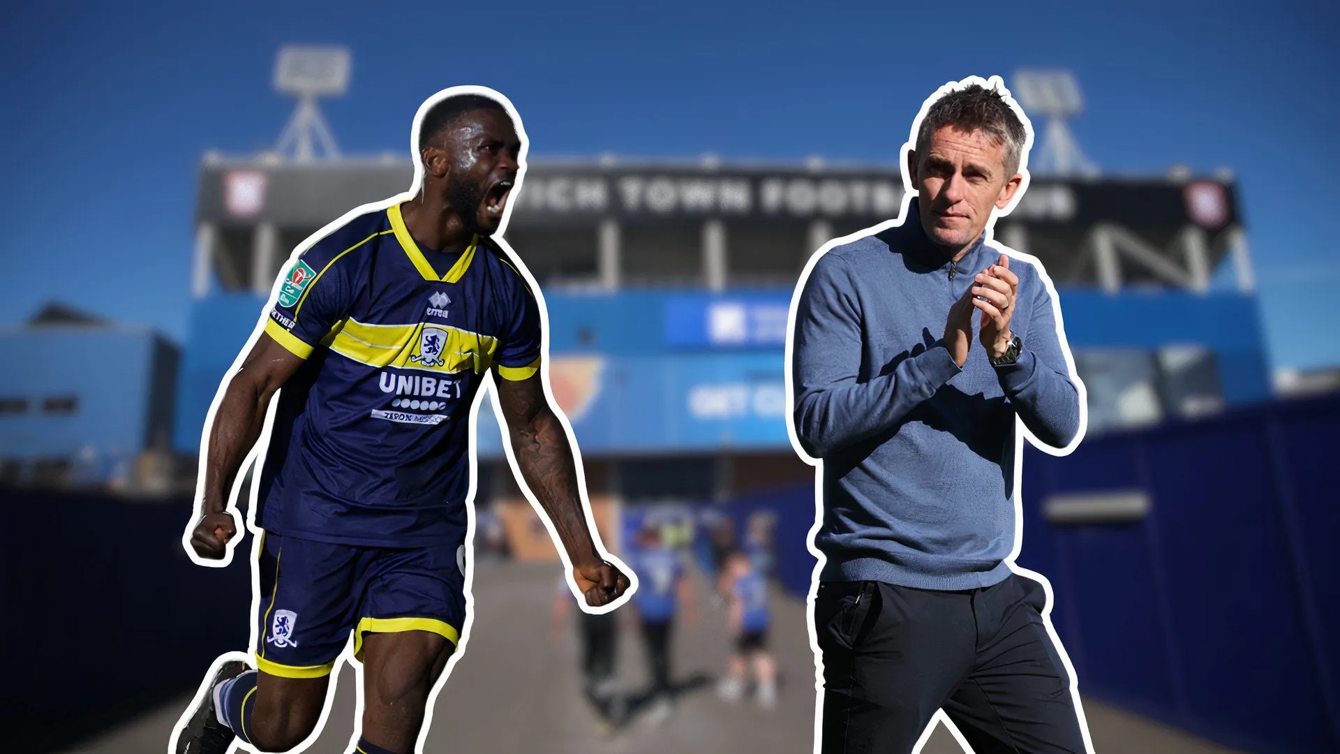 Emmanuel Latte Lath (Middlesbrough) và HLV Kieran McKenna (Ipswich Town) - Mục tiêu chuyển nhượng của đội bóng thăng hạng Premier League