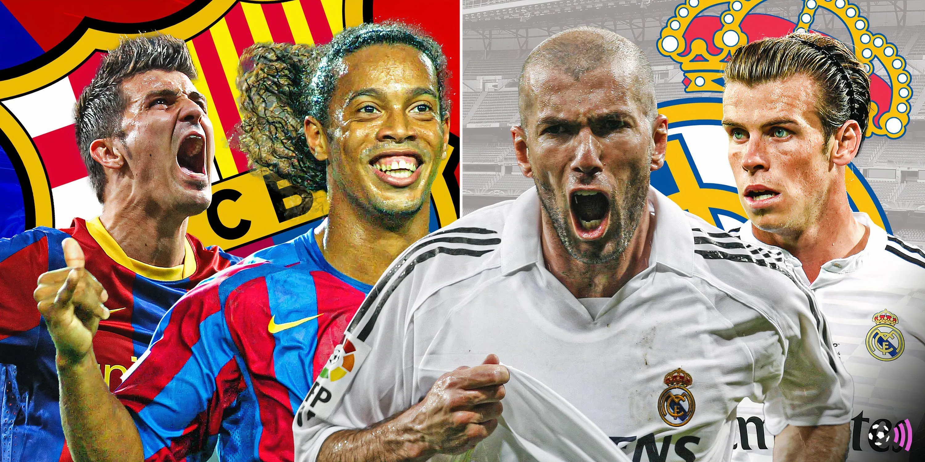 Những ngôi sao từng đối đầu ở El Clasico: Ronaldinho, Zidane, Villa...