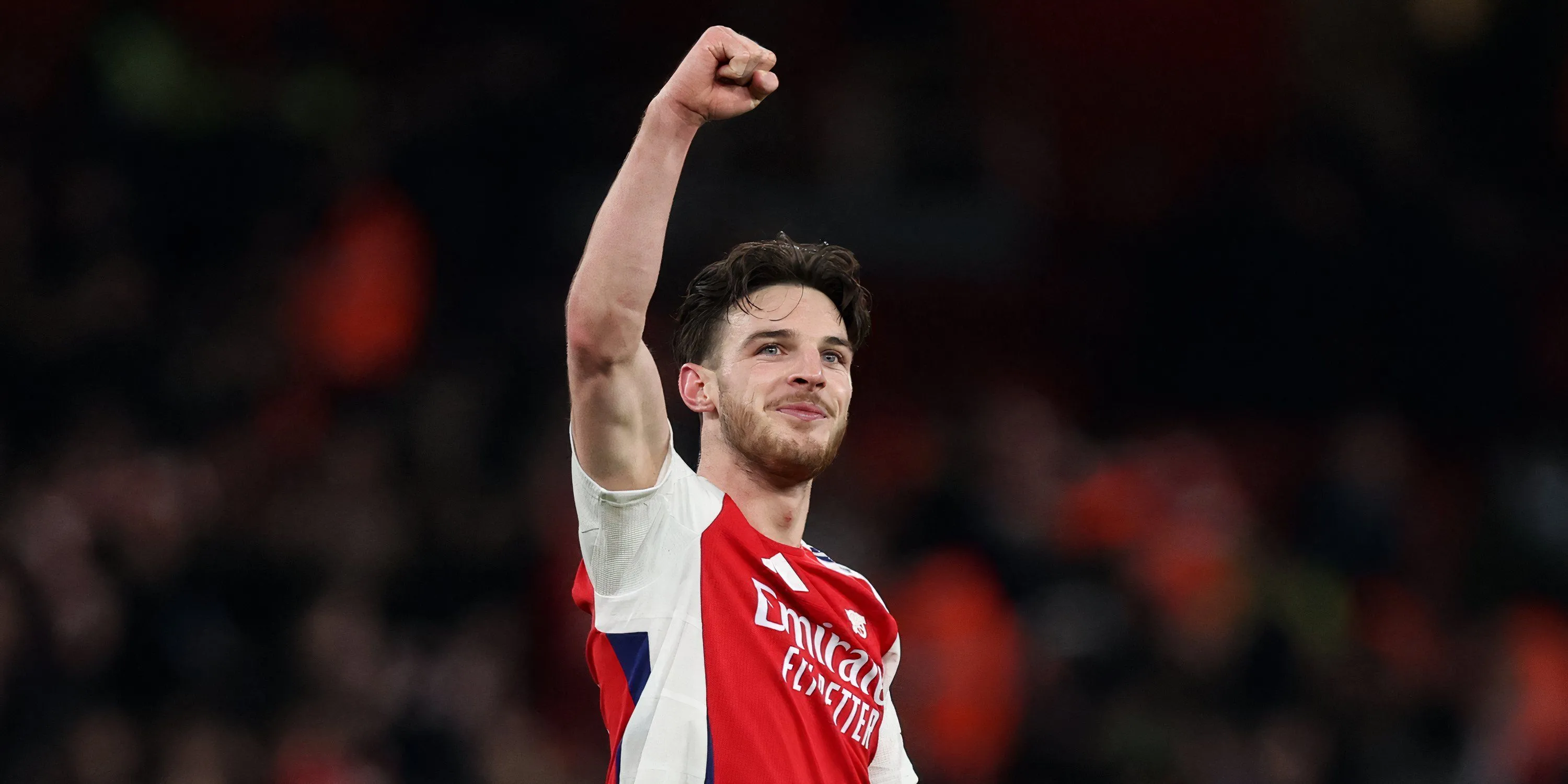 Declan Rice của Arsenal ăn mừng bàn thắng