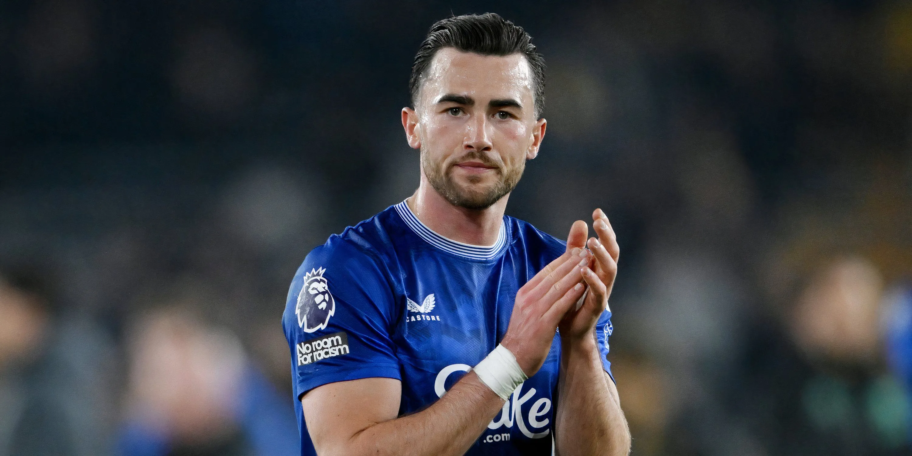 Jack Harrison trong màu áo Everton, hình ảnh sau khi trở lại Leeds United.
