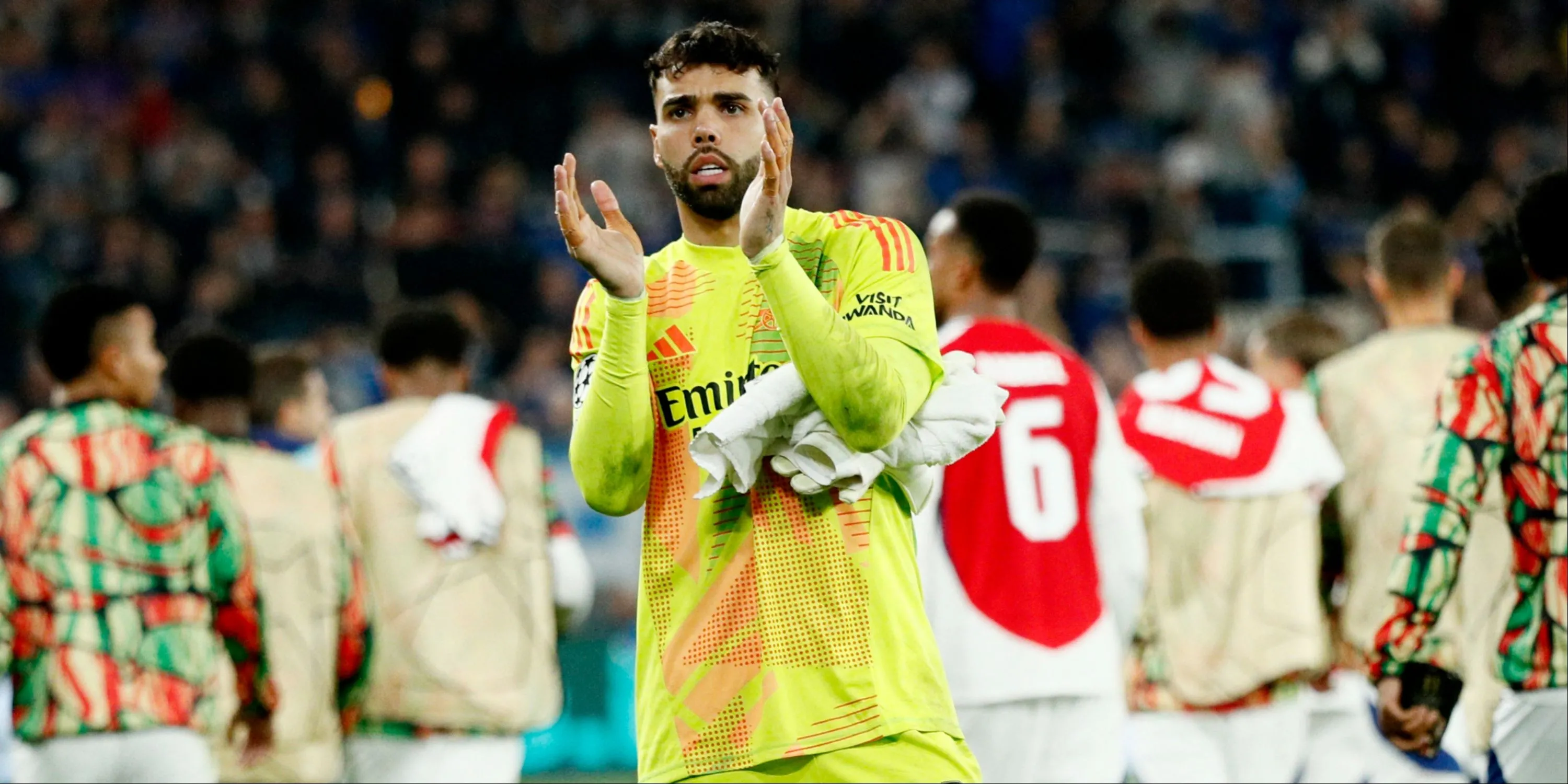 Thủ môn David Raya trong màu áo Arsenal