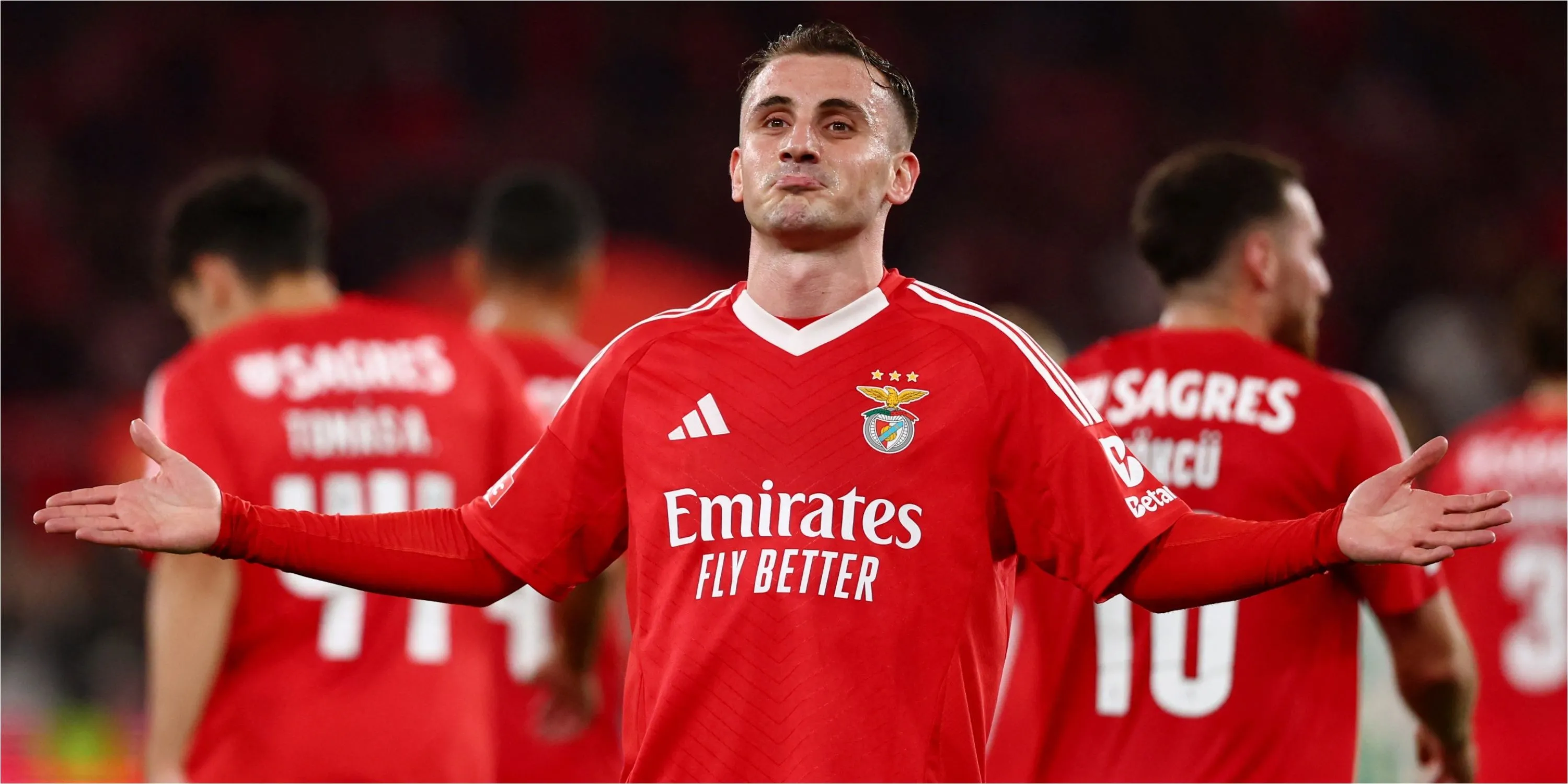 Tiền vệ cánh Kerem Aktürkoğlu trong màu áo Benfica