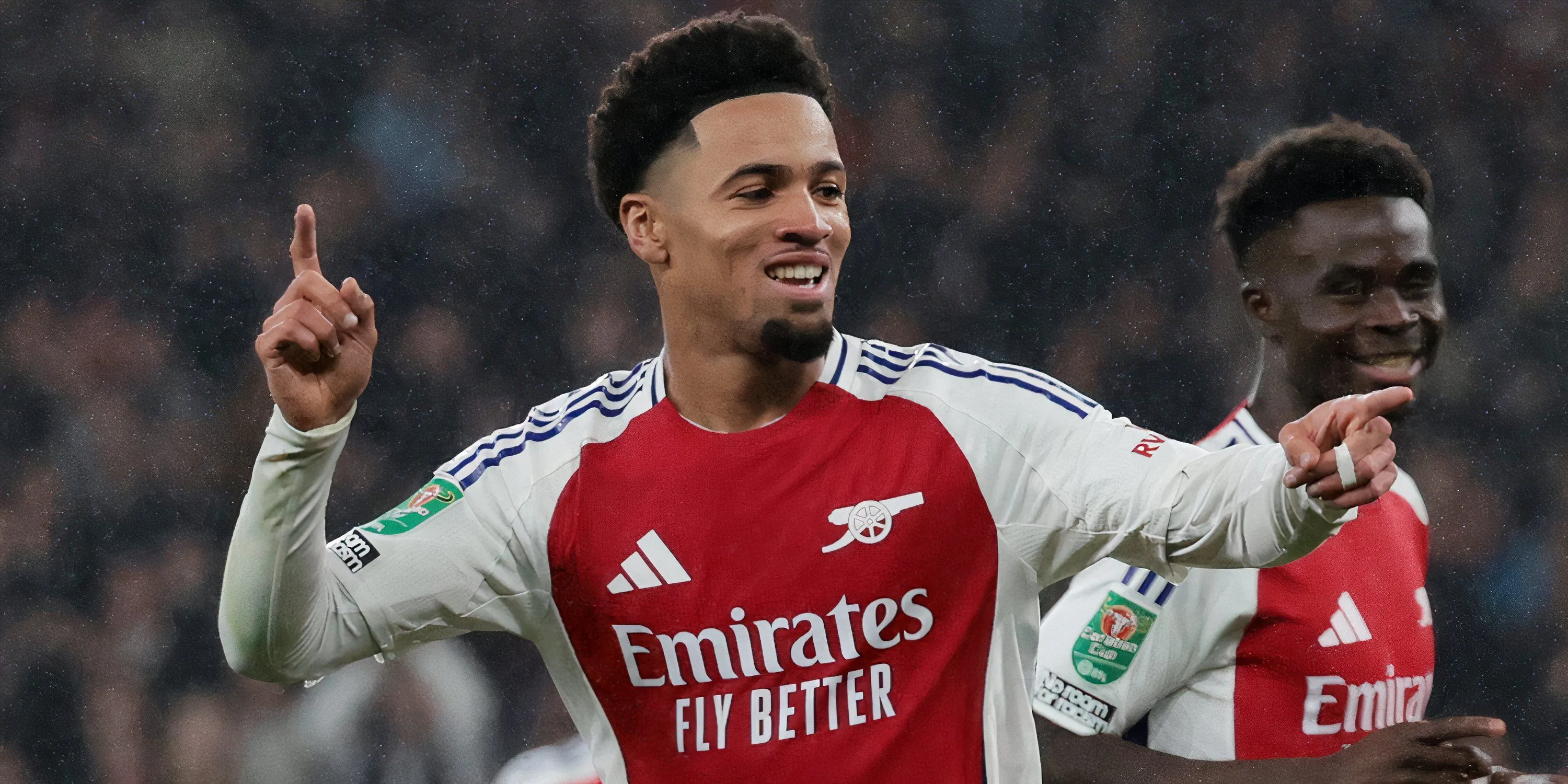 Tiền vệ trẻ Ethan Nwaneri ăn mừng bàn thắng trong màu áo Arsenal