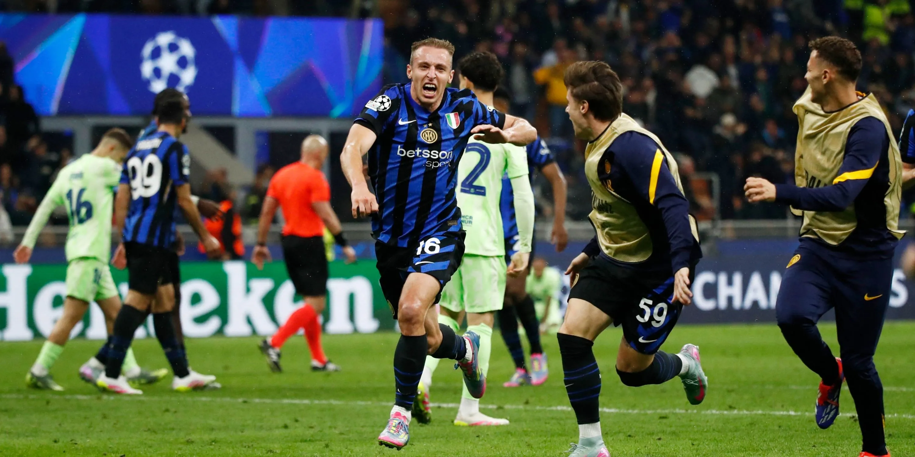 Tiền vệ Davide Frattesi trong màu áo Inter Milan, mục tiêu chuyển nhượng của Newcastle